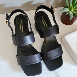 Marc New York Andrew Marc Black Block SERENA Platform Heeled Sandals 6M